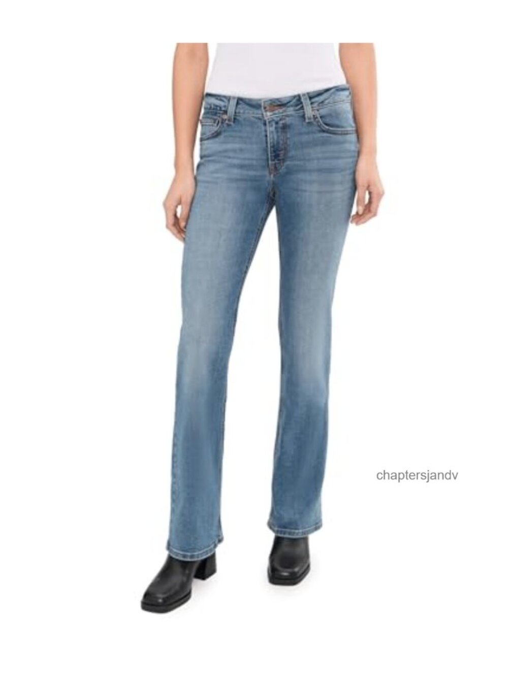 Women's Superlow Boot Cut Low Rise Jeans Fitted Hip Thigh Stretch Denim